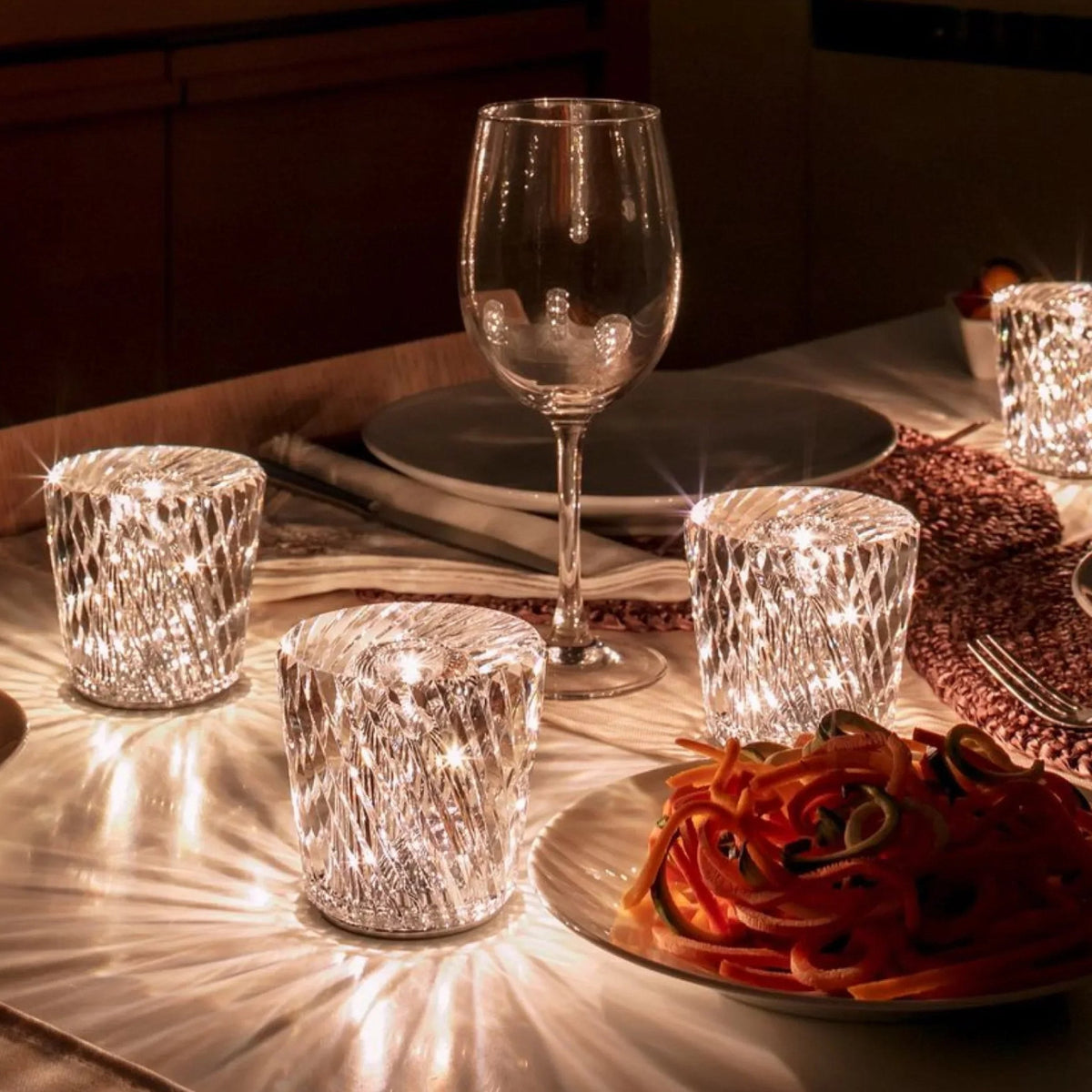 Rechargeable Diamond Crystal Table Lamp