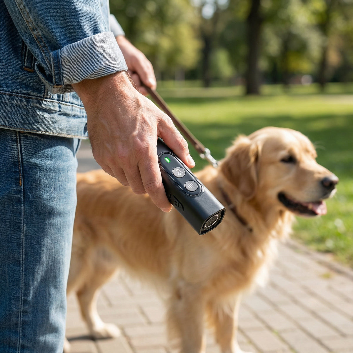 Rechargeable Ultrasonic Dog Training Device with Silent Signals, Hands-Free, Compact and Portable