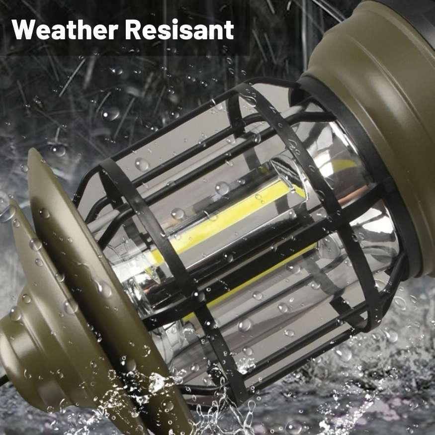 Rechargeable Vintage Camping Lantern with Dimmable LED