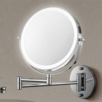 Rechargeable Wall-Mounted LED Shaving Mirror