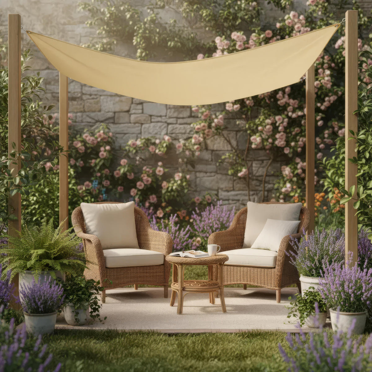 Rectangular Sun Shade Sail for Patio and Garden - Effective Shade and Durable Construction