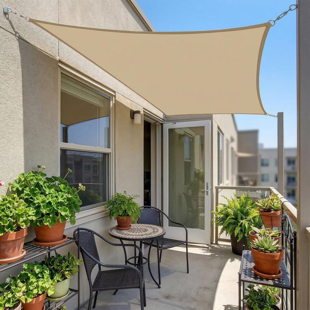 Rectangular Sun Shade Sail for Patio and Garden - Effective Shade and Durable Construction
