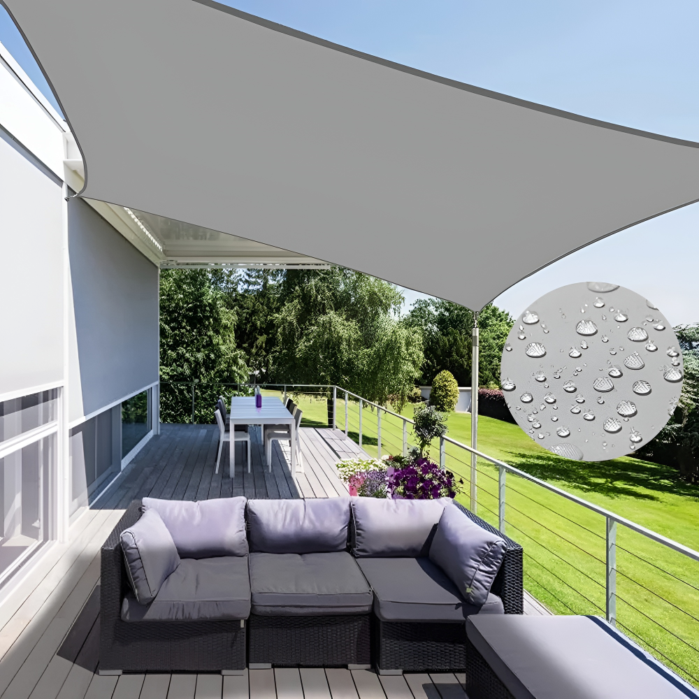 Rectangular Sun Shade Sail for Patio and Garden - Effective Shade and Durable Construction