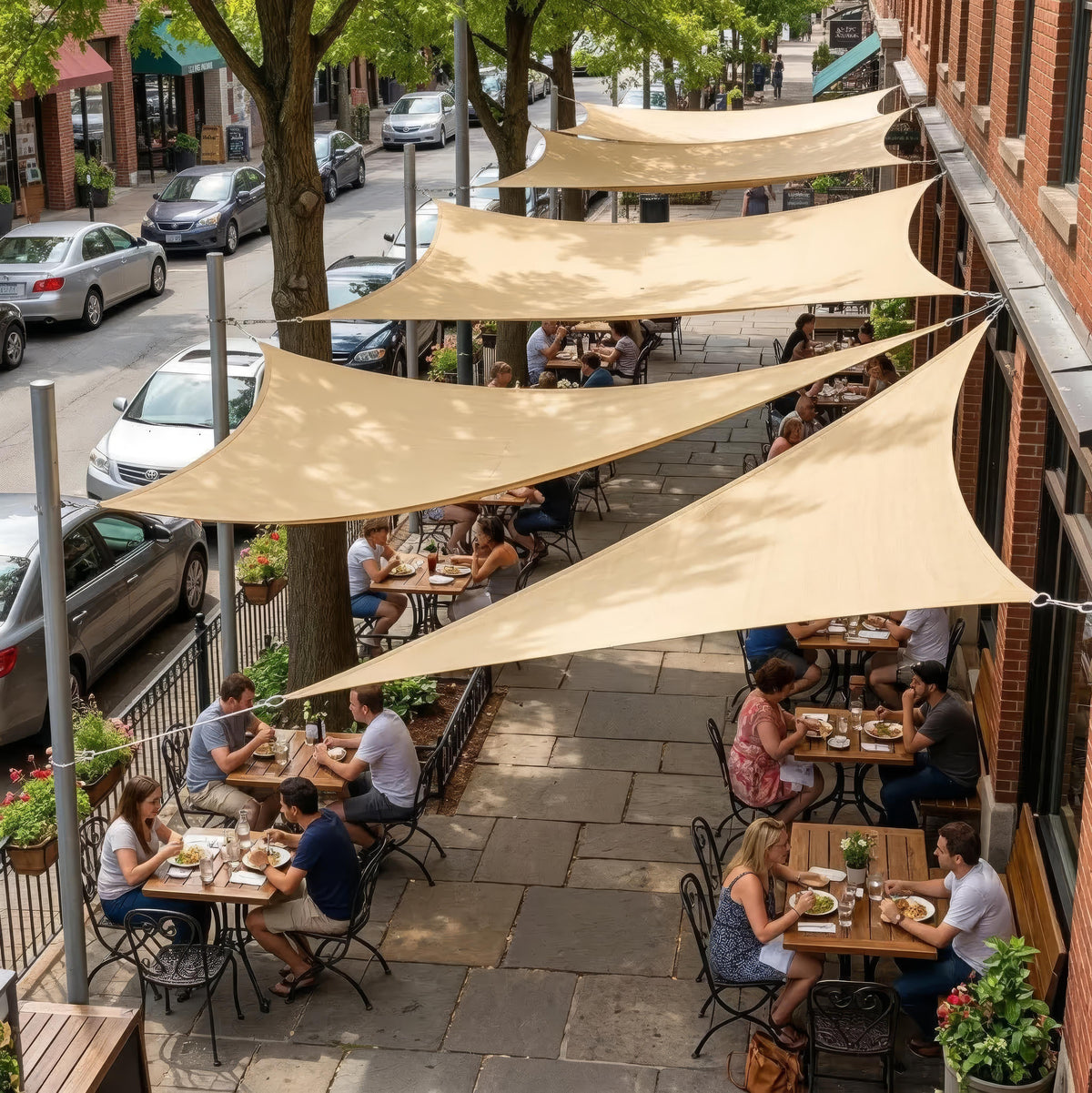 Rectangular Sun Shade Sail for Patio and Garden - Effective Shade and Durable Construction