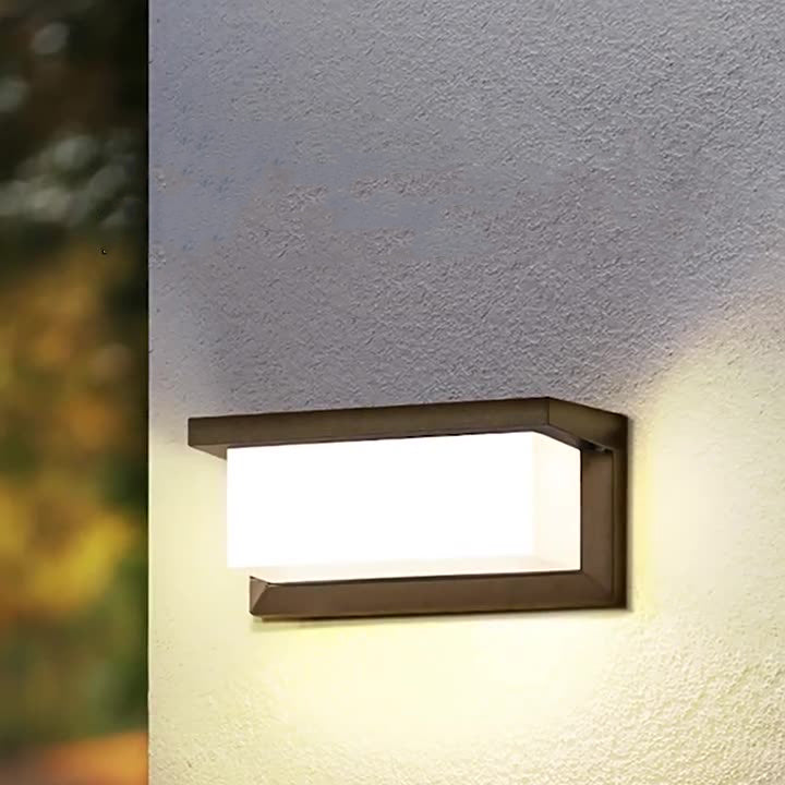 Rectangular Waterproof Aluminum LED Patio Wall Light