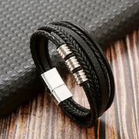 Refined Braided Leather Bracelet for Men