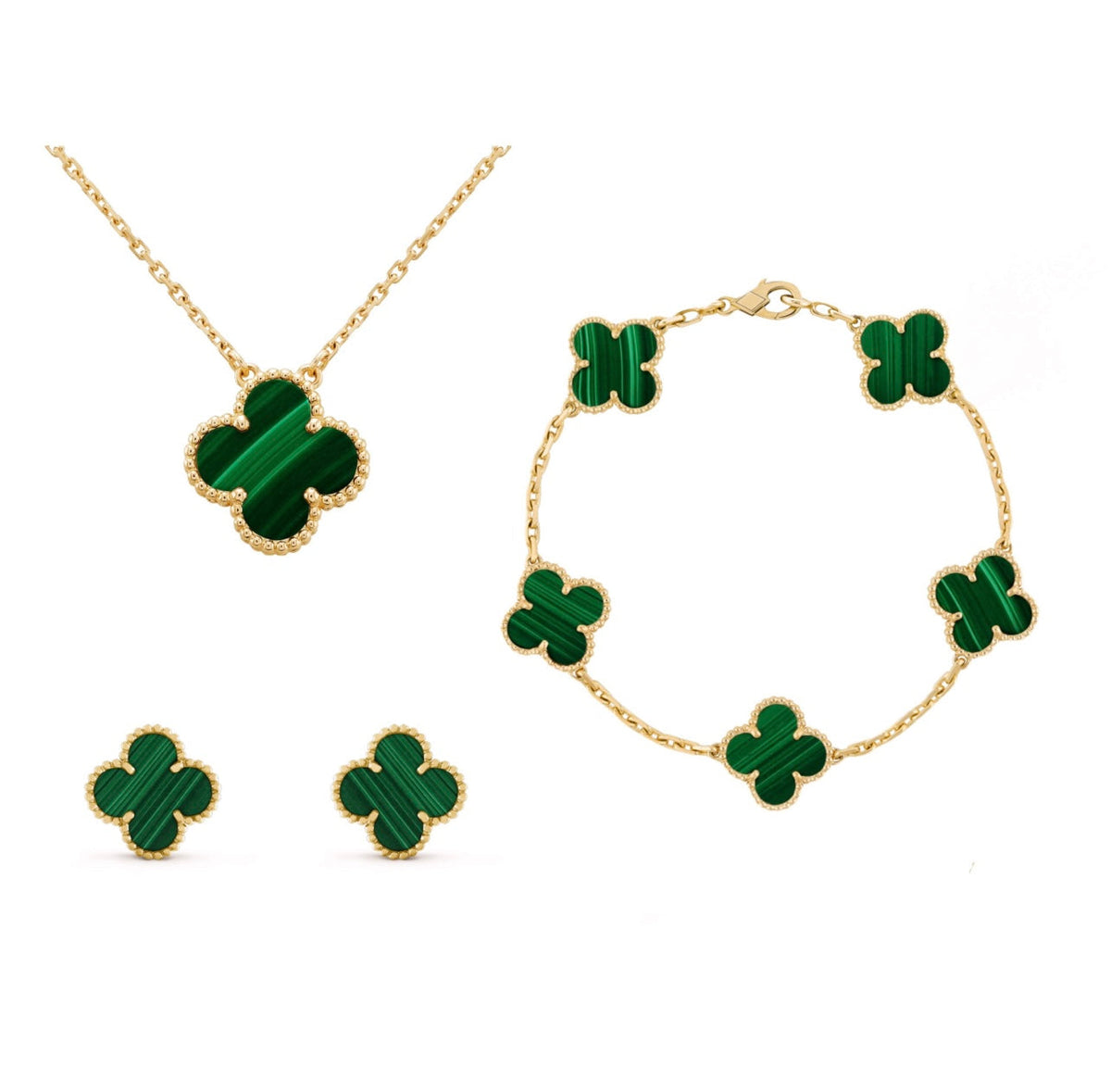 Refined Elegant Style Clover Accessory Set