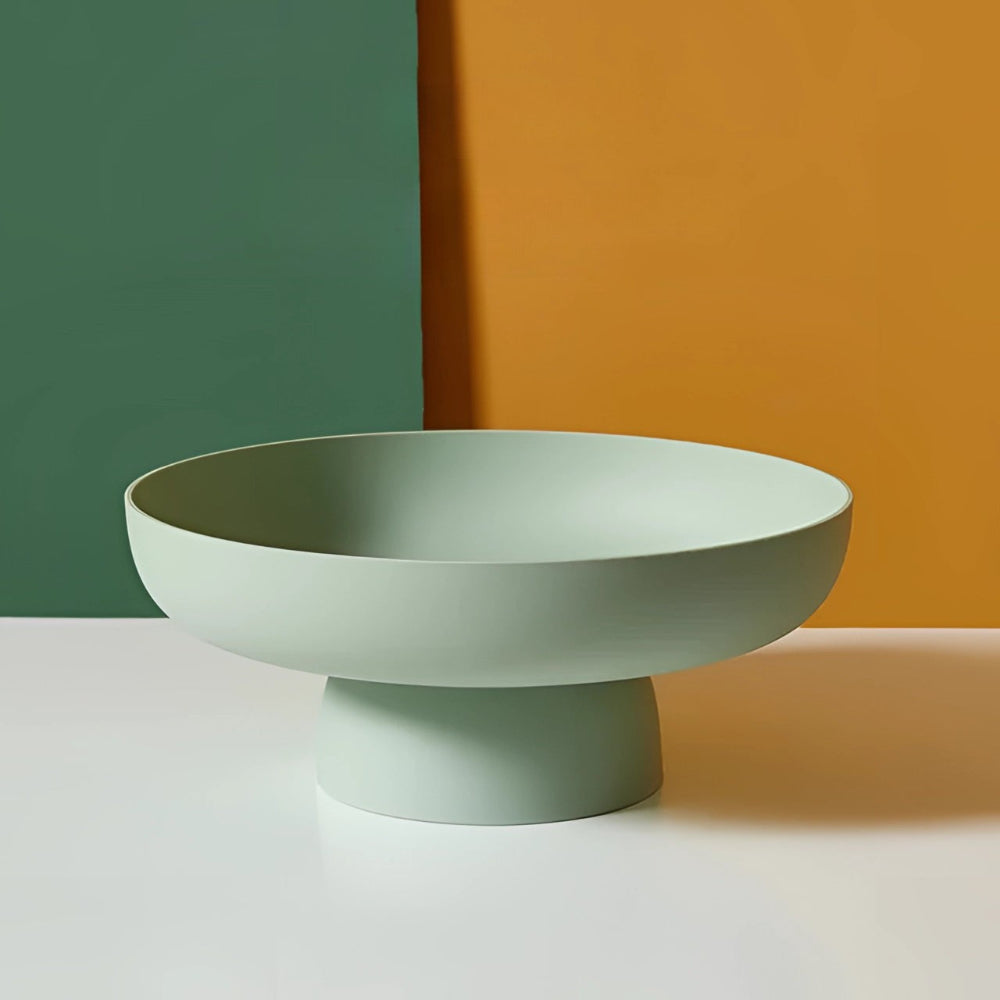 Retro Fruit Bowl with Vintage Leaf Design & Ceramic Finish