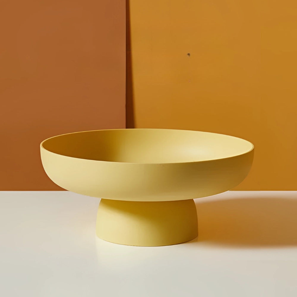 Retro Fruit Bowl with Vintage Leaf Design & Ceramic Finish