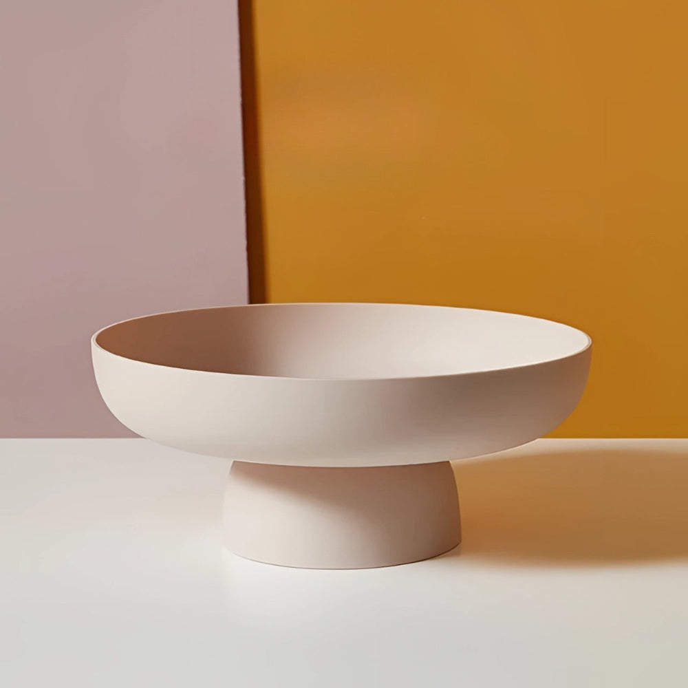 Retro Fruit Bowl with Vintage Leaf Design & Ceramic Finish