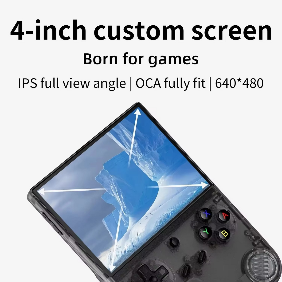 Retro Handheld Game Console with 4-Inch IPS Screen & Wi-Fi