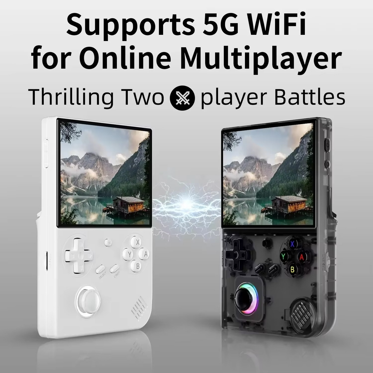 Retro Handheld Game Console with 4-Inch IPS Screen & Wi-Fi