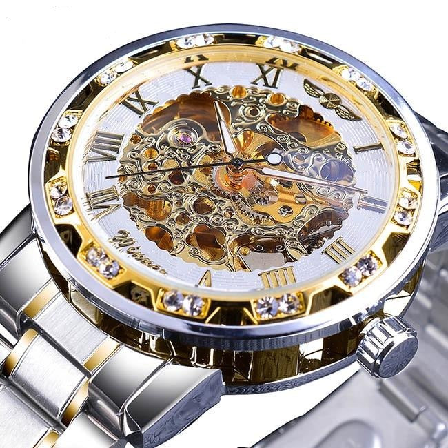 Retro Luminous Skeleton Mechanical Watch