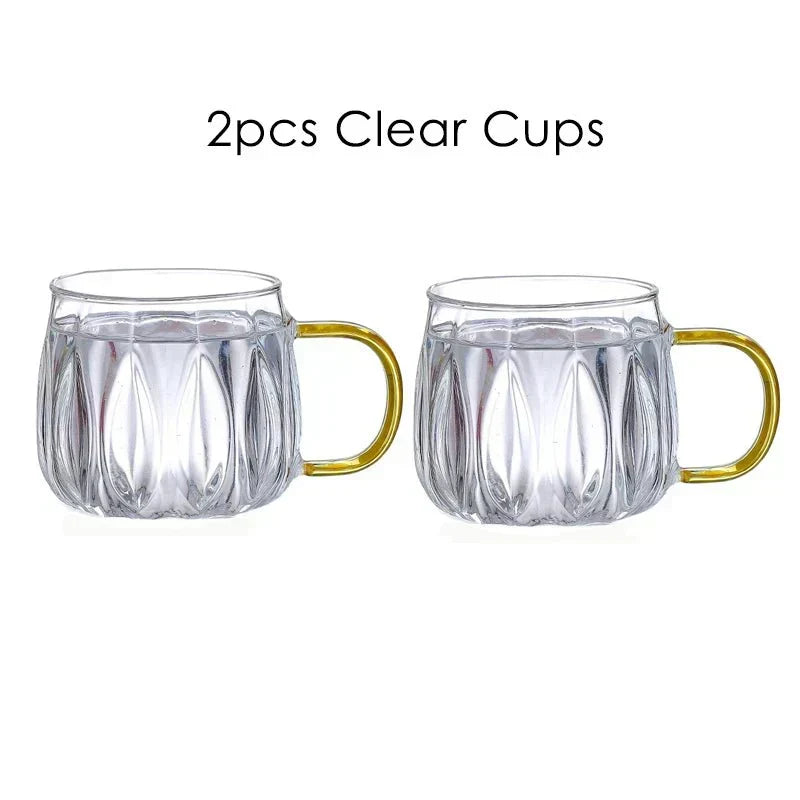 Retro Style Glass Water Jug with Matching Cups