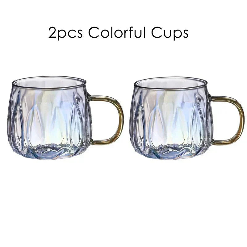 Retro Style Glass Water Jug with Matching Cups
