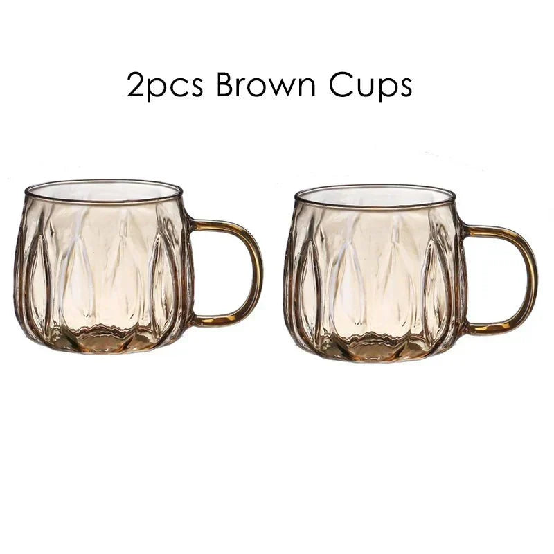 Retro Style Glass Water Jug with Matching Cups