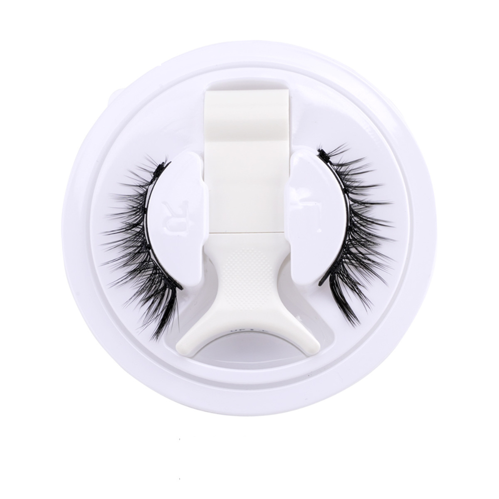 Reusable Glue-Free Magnetic False Eyelashes Kit with Tweezers, Black