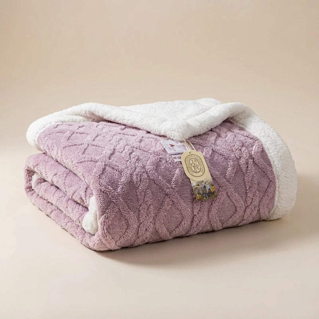 Reversible Plush Bed Throw