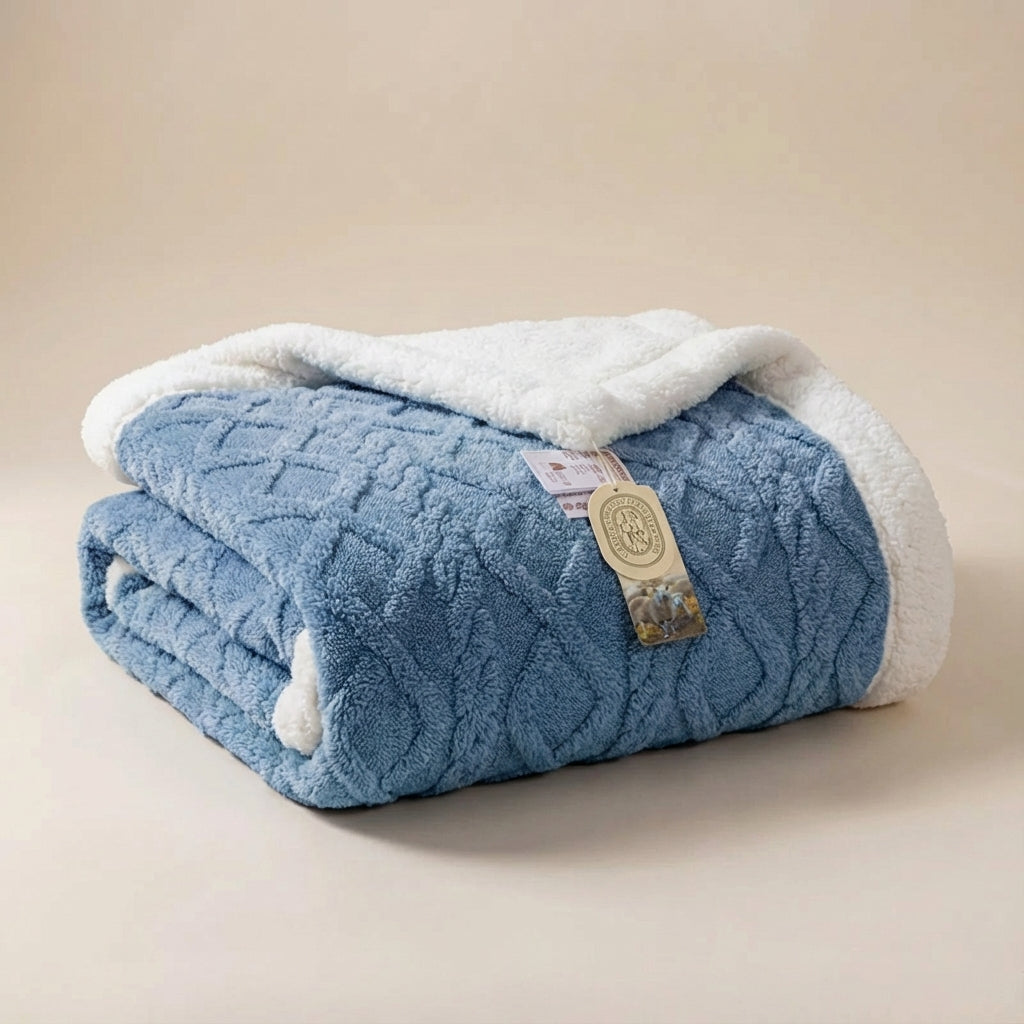 Reversible Plush Bed Throw