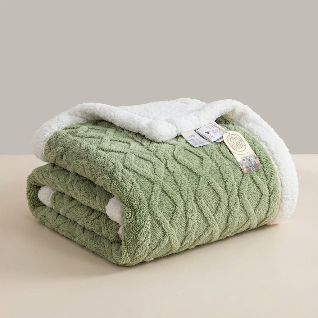 Reversible Plush Bed Throw