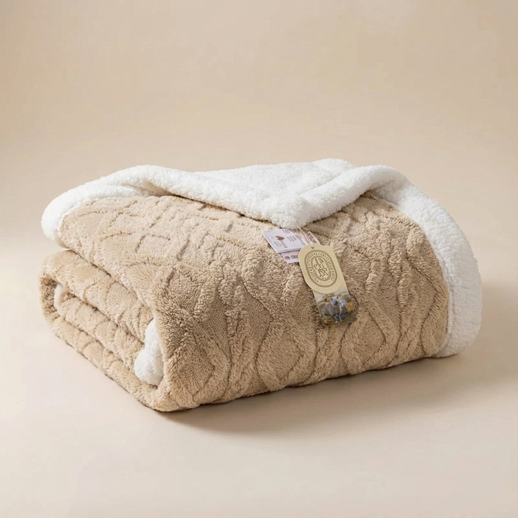 Reversible Plush Bed Throw