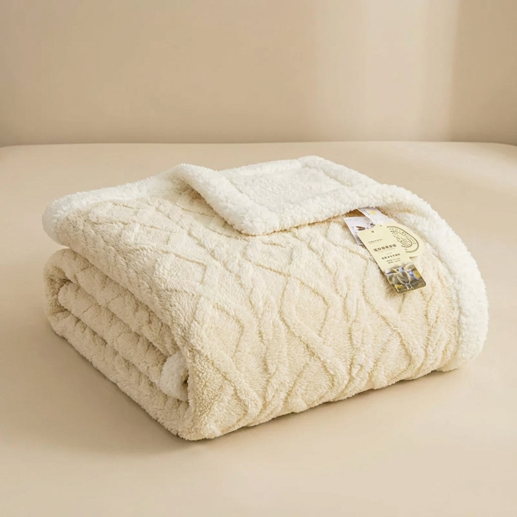 Reversible Plush Bed Throw