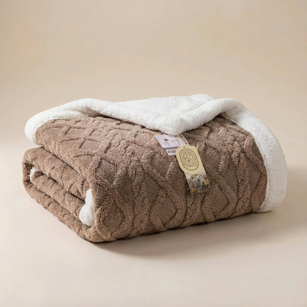 Reversible Plush Bed Throw