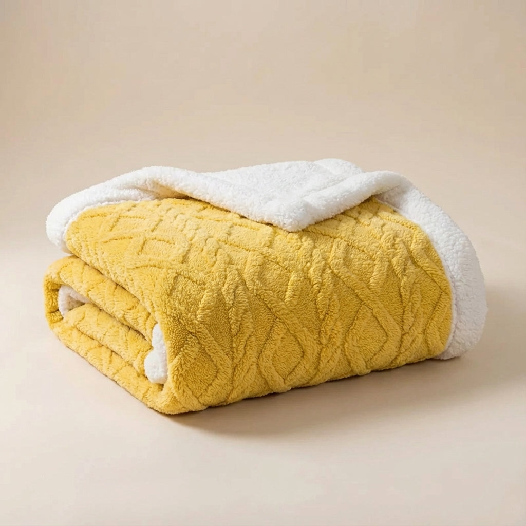 Reversible Plush Bed Throw