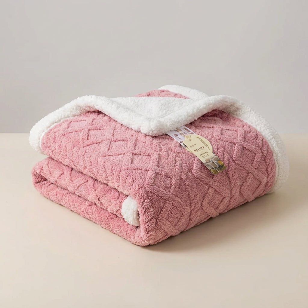 Reversible Plush Bed Throw