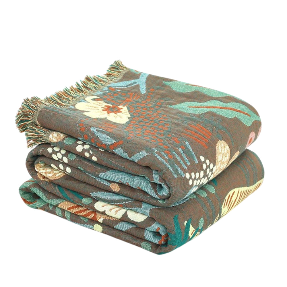 Reversible Tiger's Lair Throw Blanket