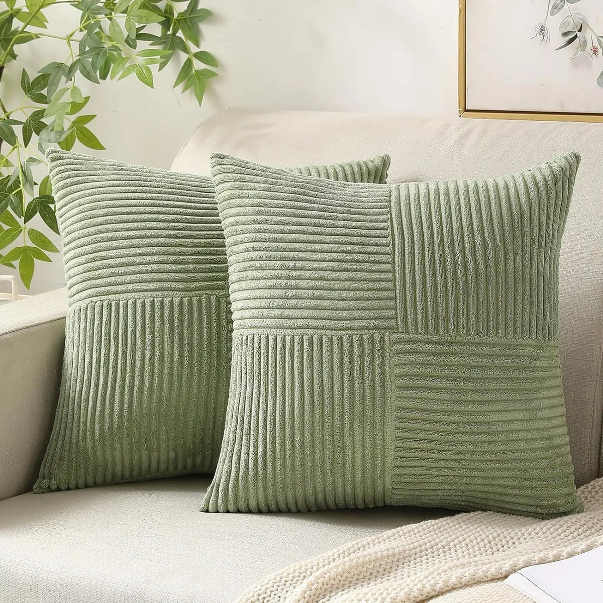 Ribbed Corduroy Pillow Covers (Set of 2)