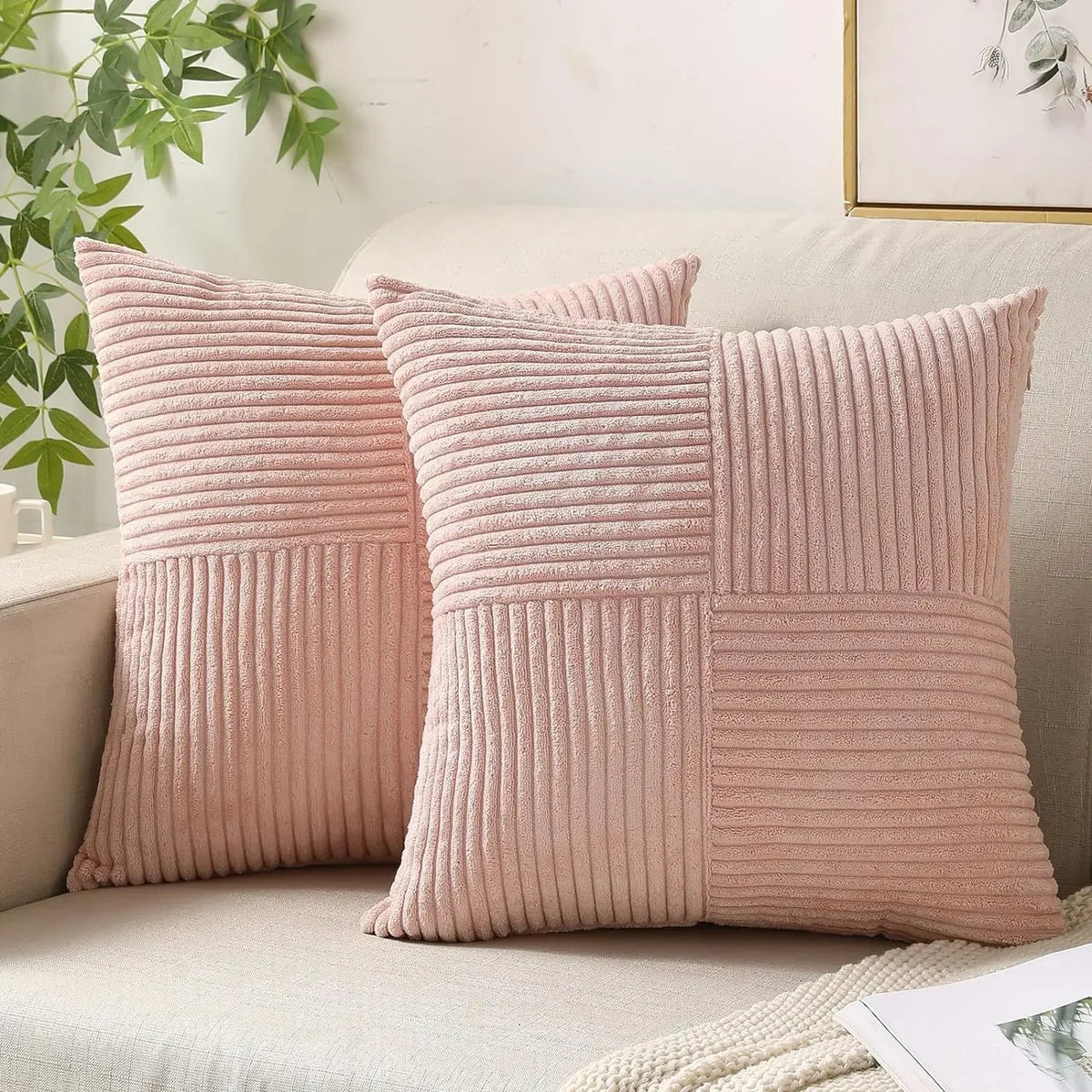 Ribbed Corduroy Pillow Covers (Set of 2)