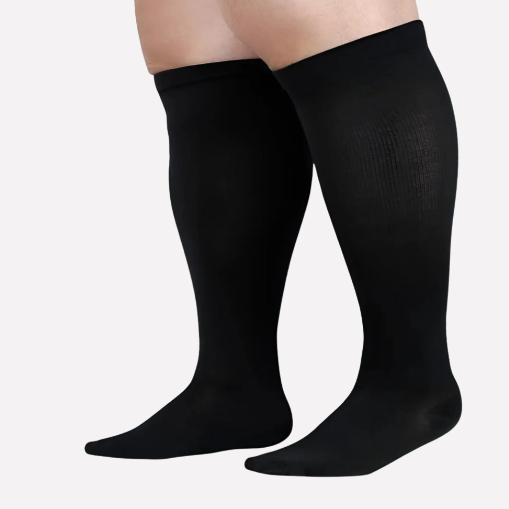 Ribbed Graduated Compression Knee-High Socks