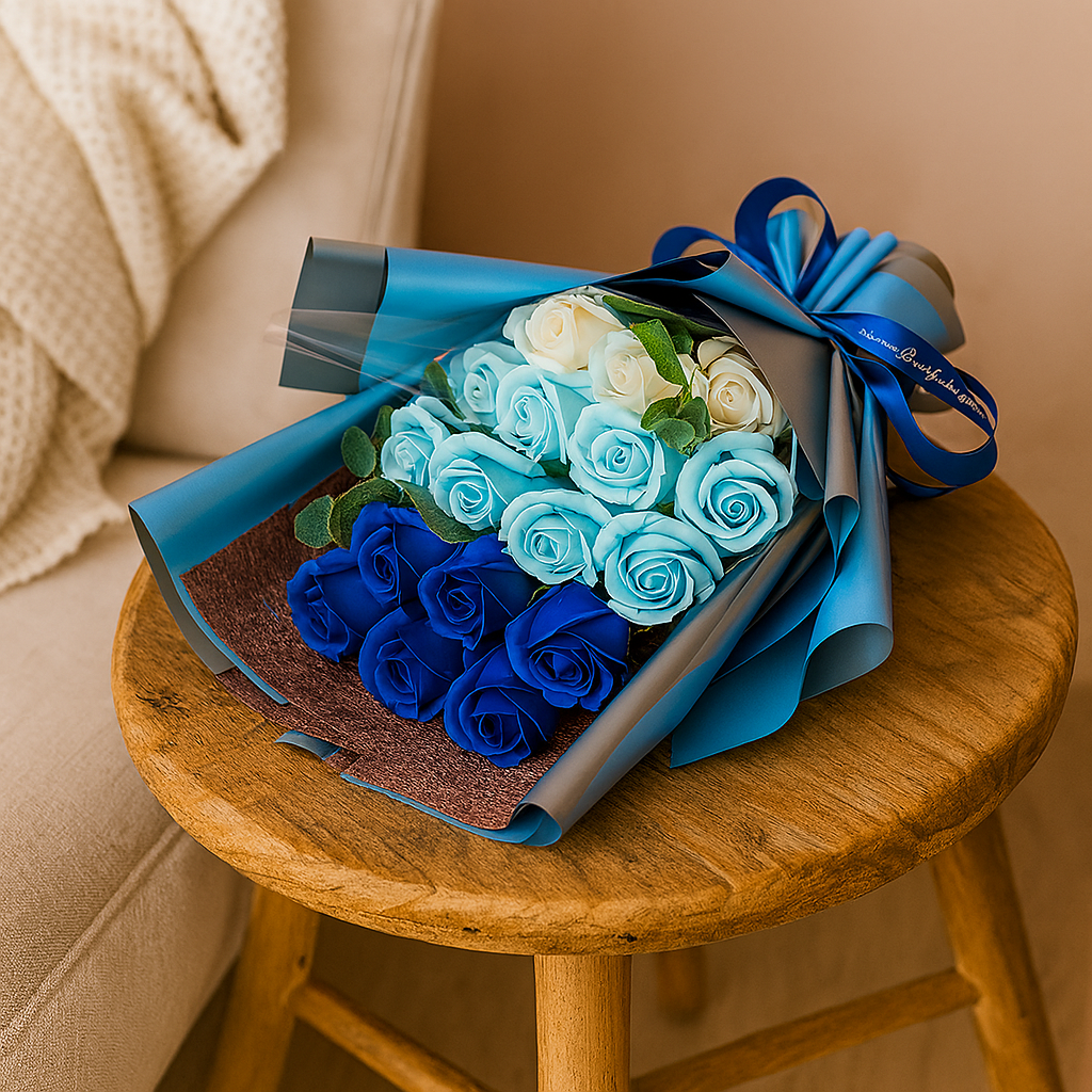 Romantic Soap Rose Bouquet Gift for Valentine's Day