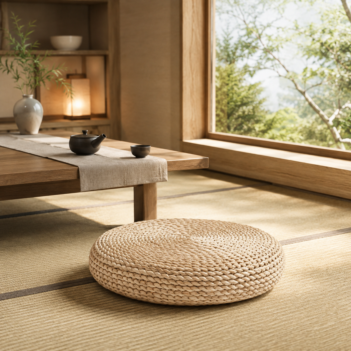 Round Braided Floor Cushion
