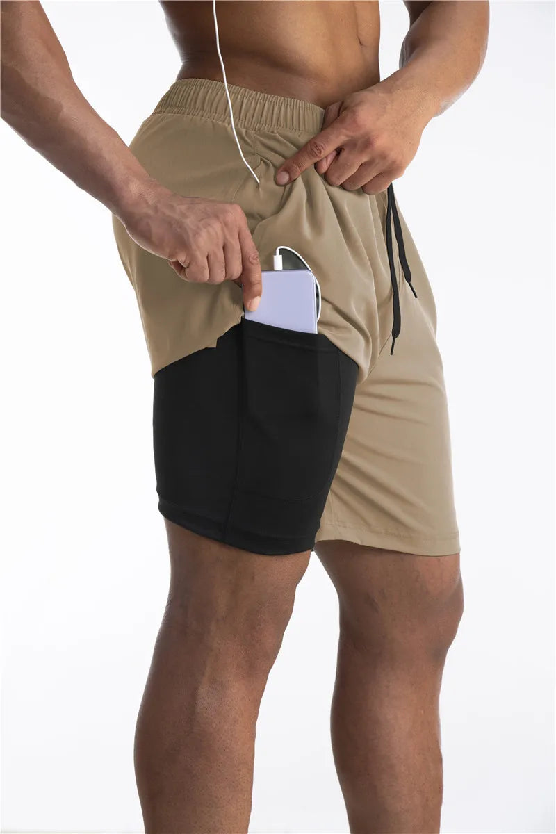 Running Shorts with Liner and Phone Pocket - Comfort & Functionality