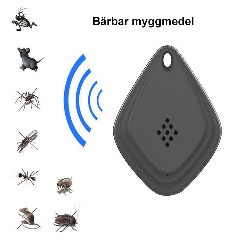 Safe Ultrasonic Tick Repeller for Pets in White and Black