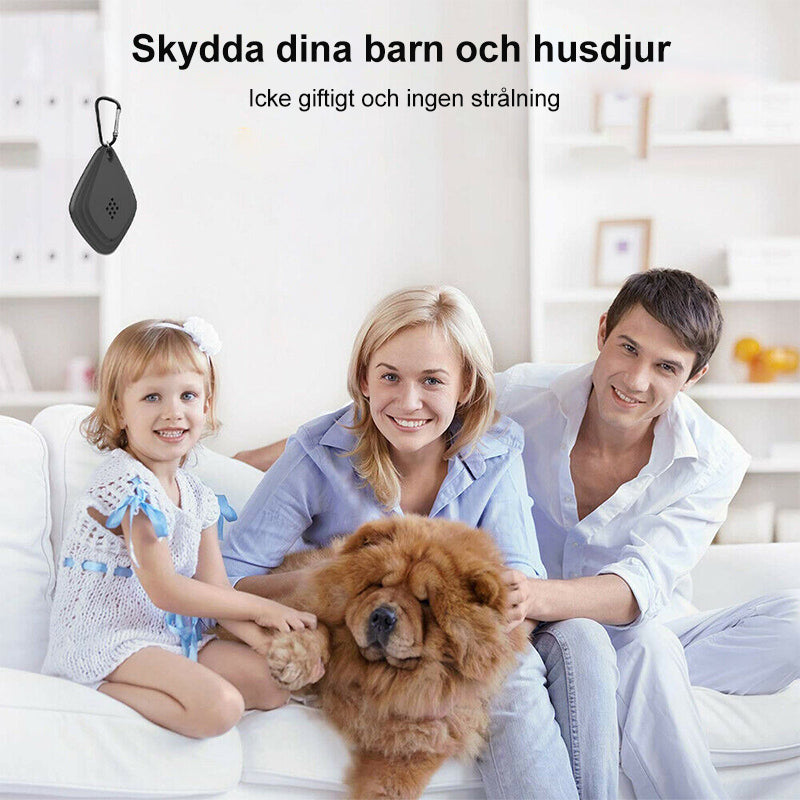 Safe Ultrasonic Tick Repeller for Pets in White and Black