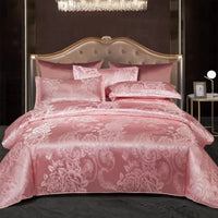 Satin Rayon Jacquard Duvet Cover Bedding Set