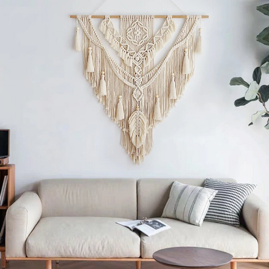 Scandinavian Boho Macrame Wall Hanging | Handmade