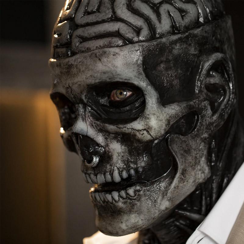 Scary Skeleton Bioman Mask - Realistic Halloween Costume