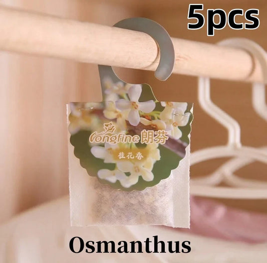 Scented Sachets for Wardrobes & Rooms - 5 or 10 Pack - Long-Lasting Fragrance - With Hanger - Aromatherapy & Air Freshener