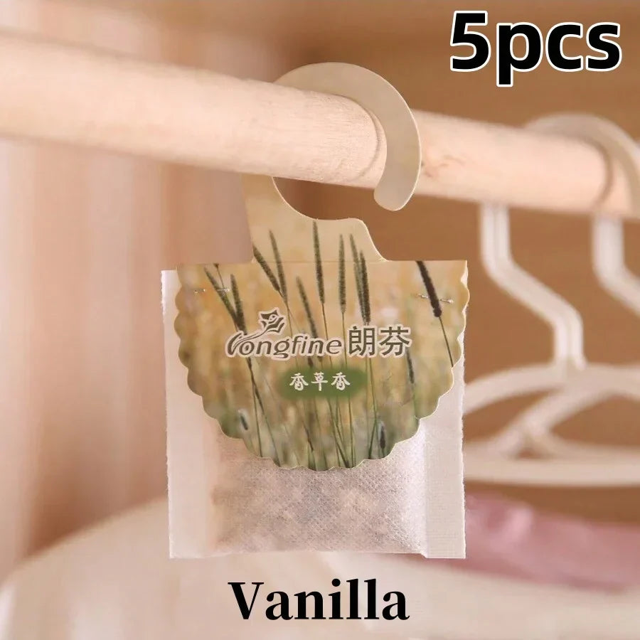Scented Sachets for Wardrobes & Rooms - 5 or 10 Pack - Long-Lasting Fragrance - With Hanger - Aromatherapy & Air Freshener
