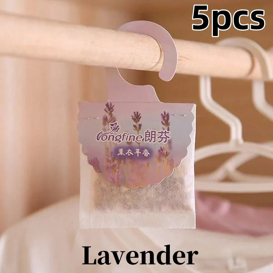 Scented Sachets for Wardrobes & Rooms - 5 or 10 Pack - Long-Lasting Fragrance - With Hanger - Aromatherapy & Air Freshener