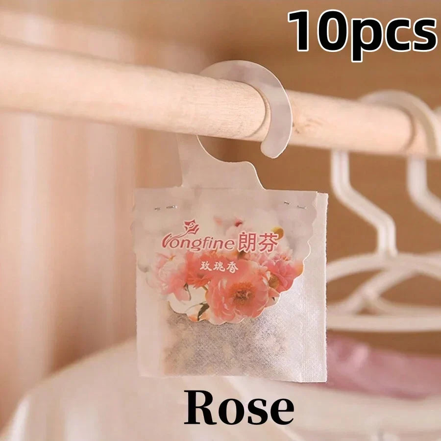 Scented Sachets for Wardrobes & Rooms - 5 or 10 Pack - Long-Lasting Fragrance - With Hanger - Aromatherapy & Air Freshener
