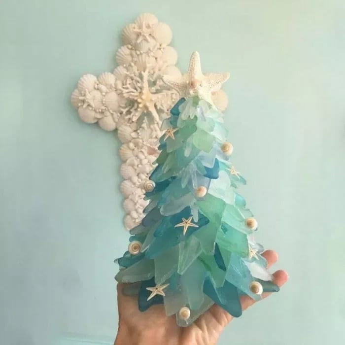 Sea Glass Christmas Tree