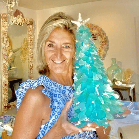 Sea Glass Christmas Tree