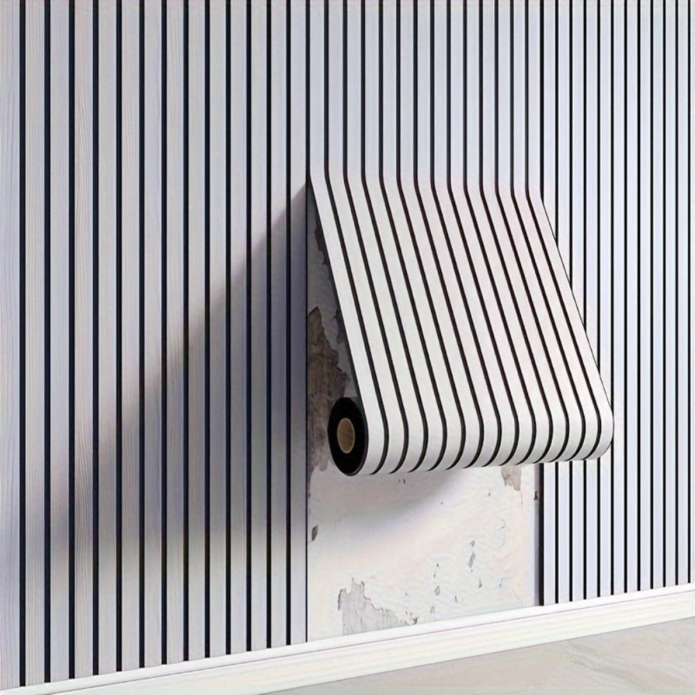 Self-Adhesive 3D Wood Effect PVC Wall Panel Roll
