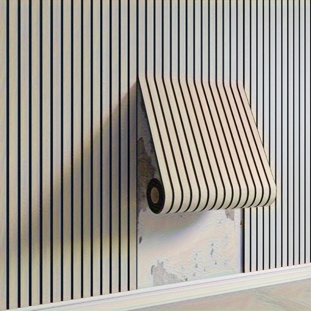 Self-Adhesive 3D Wood Effect PVC Wall Panel Roll