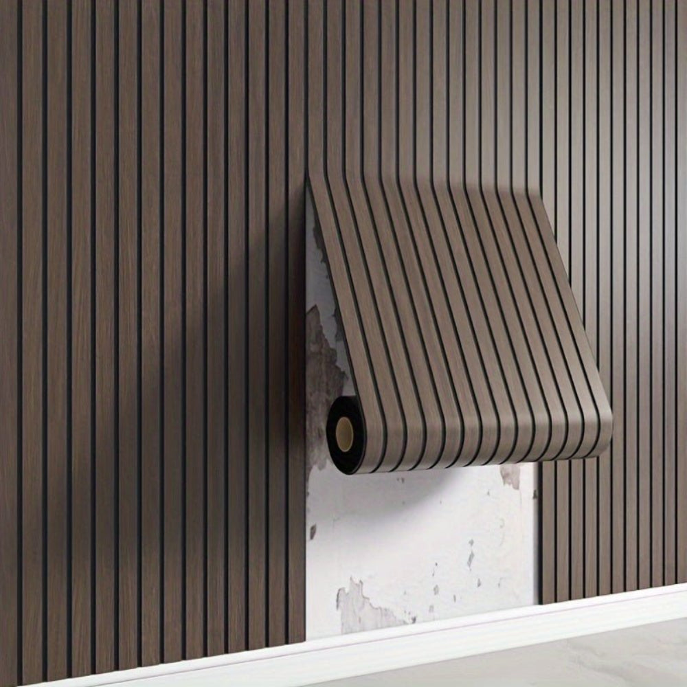 Self-Adhesive 3D Wood Effect PVC Wall Panel Roll